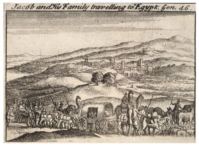 Jakob reist naar Egypte door Wenceslaus Hollar