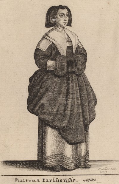 Matrona Parisiensis, 1643 door Wenceslaus Hollar