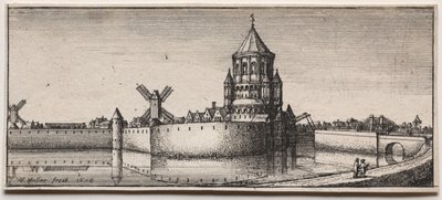 Gegracht stadspoort, 1676 door Wenceslaus Hollar