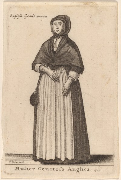 Mulier Generosa Anglica door Wenceslaus Hollar