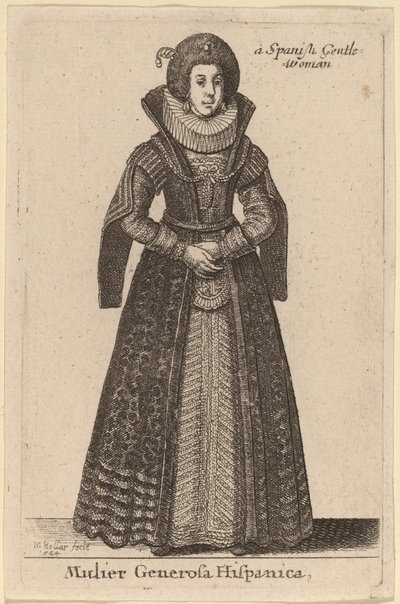 Mulier Generosa Hispanica door Wenceslaus Hollar