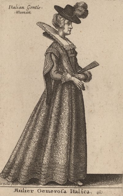 Mulier Generosa Italica door Wenceslaus Hollar