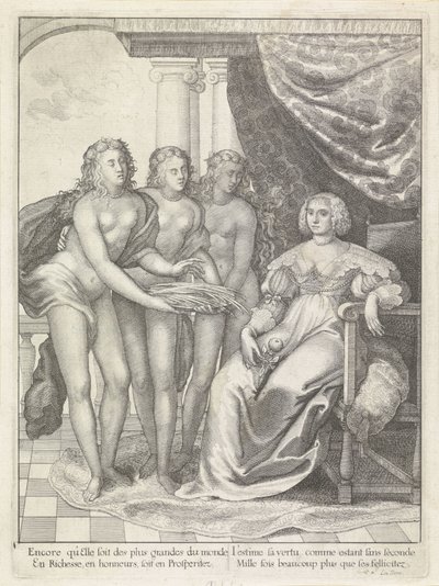 Portret van Amalia van Solms door Wenceslaus Hollar