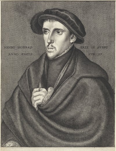 Portret van Henry Howard, graaf van Surrey door Wenceslaus Hollar