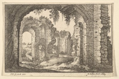 Romeinse ruïnes, 1673 door Wenceslaus Hollar