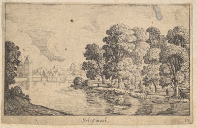 Schip-math door Wenceslaus Hollar