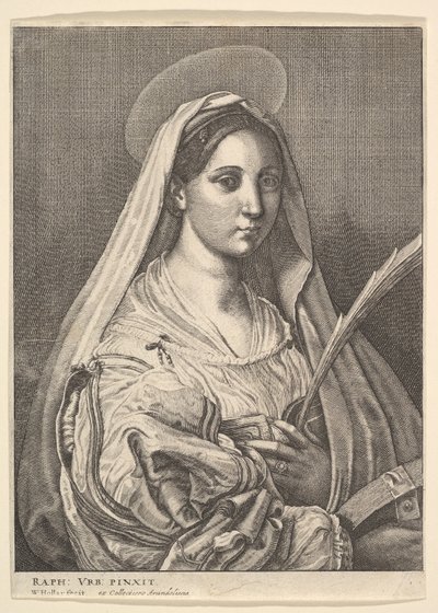 St. Catharina van Alexandrië, 1644-52 door Wenceslaus Hollar