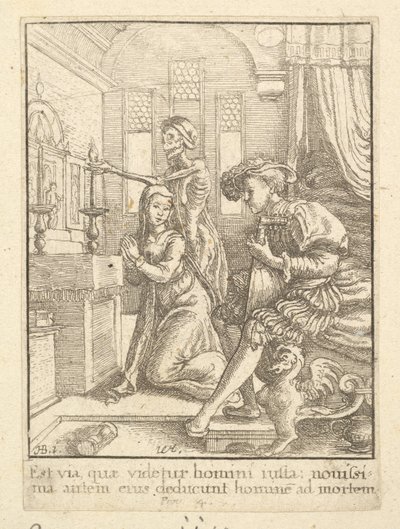 De Non, uit de Dans van de Dood, 1651 door Wenceslaus Hollar