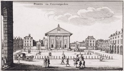 De Piazza in Covent Garden, 1647 door Wenceslaus Hollar