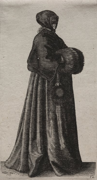 De verschillende gewoonten van Engelse vrouwen, van de adel tot de plattelandsvrouwen..., 1639 door Wenceslaus Hollar