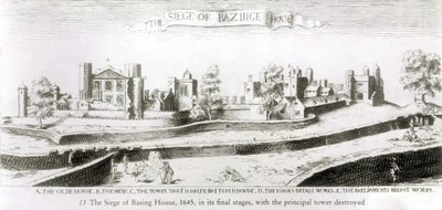 Het Beleg van Basing House door Wenceslaus Hollar