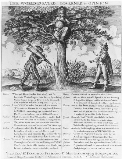 De wereld wordt geregeerd en bestuurd door mening door Wenceslaus Hollar
