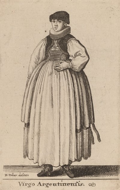 Virgo Argentinensis door Wenceslaus Hollar