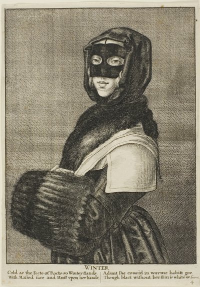 Winter door Wenceslaus Hollar