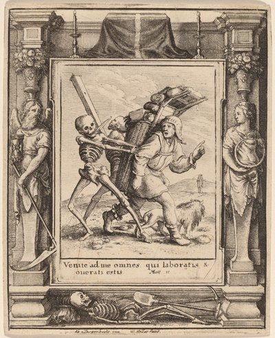 Marskramer door Wenceslaus Hollar after Hans Holbein the Younger after Abraham van Diepenbeeck
