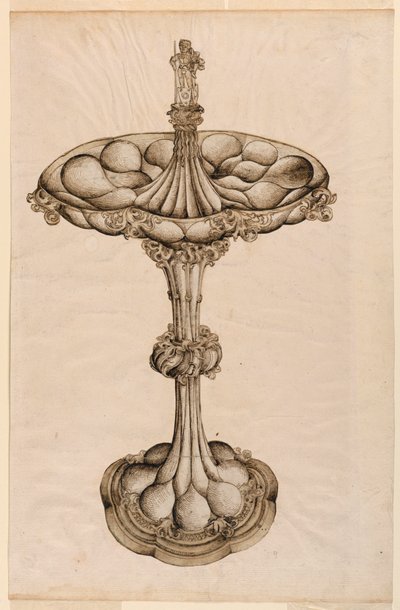 Tekening, zilveren middenstuk, 1498 door Wenzel von Olmütz