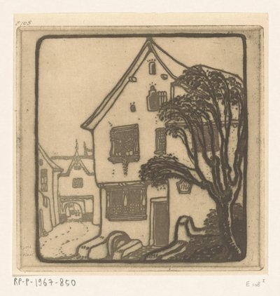 Straat in een stad aan de Moezel door Wijnand Otto Jan Nieuwenkamp
