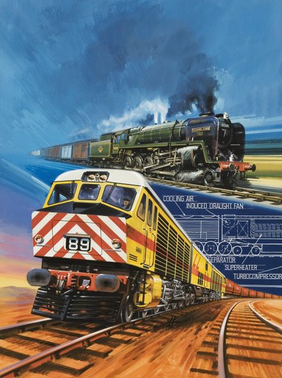 Een nieuwe uitdaging voor stoom door Wilf (20th century) Hardy