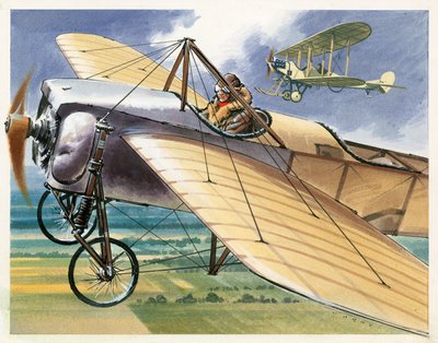 Bleriot XI Vleugelvliegtuig door Wilf (20th century) Hardy