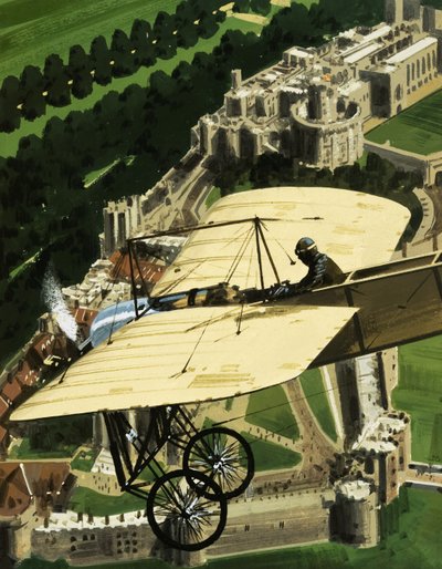 Eerste Britse luchtpostdienst door Wilf (20th century) Hardy