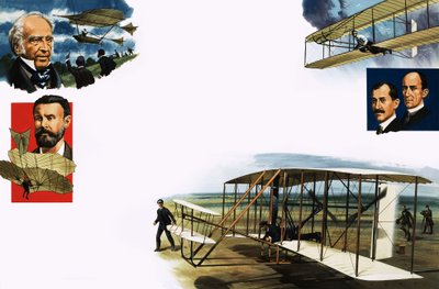 Montage van vliegende primeurs door Wilf (20th century) Hardy