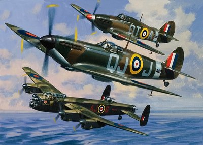 Spitfires (gouache op papier) door Wilf (20th century) Hardy