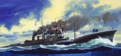 Zelfmoord Subs (gouache op papier) door Wilf (20th century) Hardy