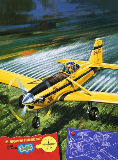 De HDN Fieldmaster, een laagvleugelig vliegtuig ontworpen voor gewasbesproeiing door Wilf (20th century) Hardy