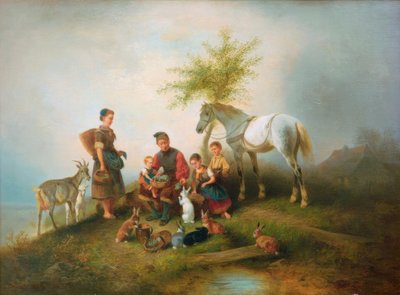Voedertijd door Wilhelm Alexander Meyerheim