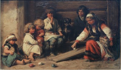 Paaseierspel in Rusland door Wilhelm Amandus Beer