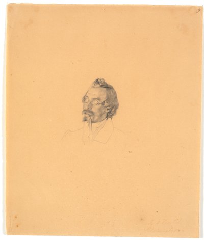 Porträt des Glasmalers Friedrich Vörtel door Wilhelm Bendz