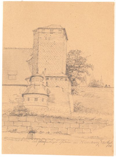 Torenbouw. Neurenberg door Wilhelm Bendz