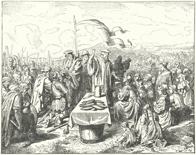 Taborieten nemen de communie in de open lucht door Wilhelm Camphausen