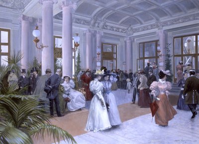 Das Vestibül des Kaiserbads door Wilhelm Gause