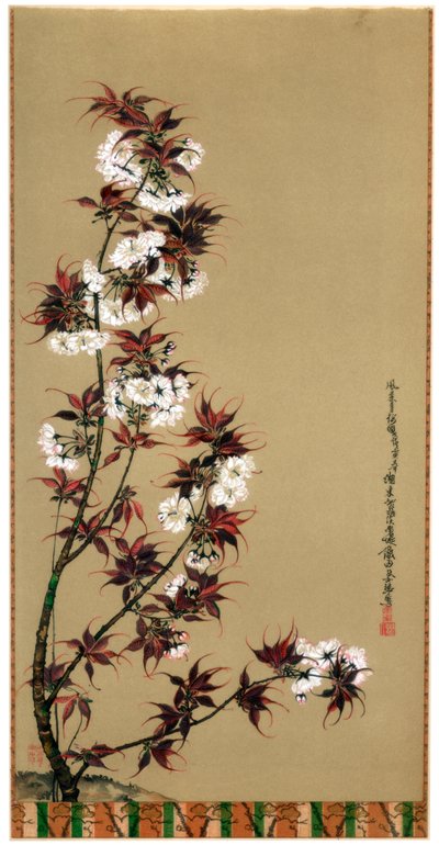 De Kersenbloesems van Mikawa, 19e eeuw 1886 door Wilhelm Greve