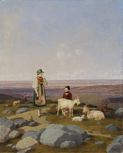Op Gaisalm door Wilhelm Kobell Ritter von