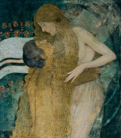 De omhelzing, ca. 1905 door Wilhelm List
