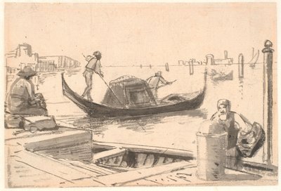 Gondelvaart door Wilhelm Marstrand