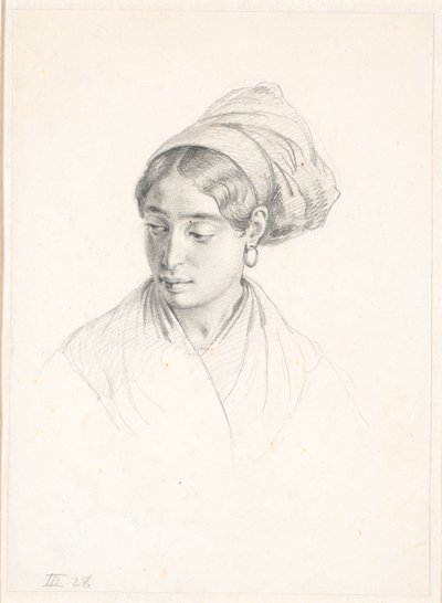 Hoofd van een Italiaanse vrouw door Wilhelm Marstrand