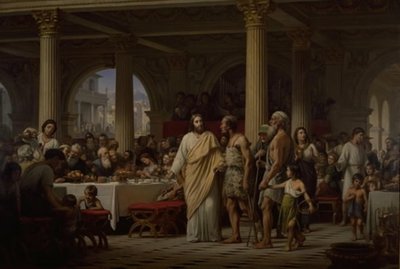 De gelijkenis van het grote avondmaal door Wilhelm Marstrand