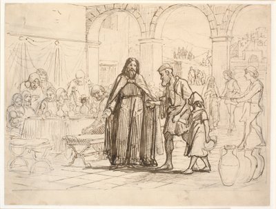 De gelijkenis van het grote avondmaal door Wilhelm Marstrand