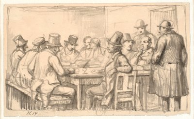 Politici in een kroeg door Wilhelm Marstrand