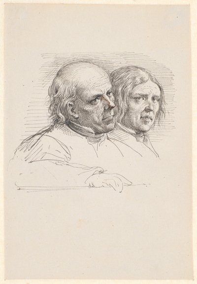 Portretstudie van twee Zweedse boeren door Wilhelm Marstrand