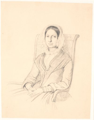 Portret van Sophie Frederikke Raffenberg, zittend in een leunstoel door Wilhelm Marstrand