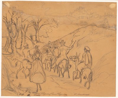 Uitstapje naar de Albanerbergen door Wilhelm Marstrand