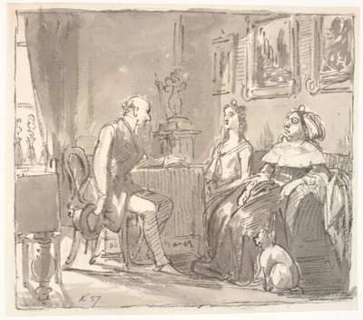Bezoek bij haar genade door Wilhelm Marstrand