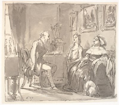 Bezoek bij haar genade door Wilhelm Marstrand