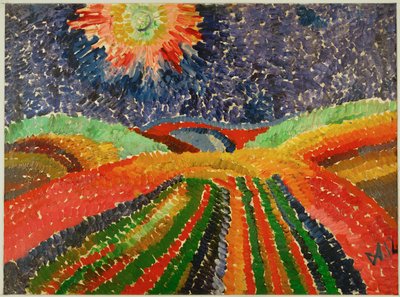 Pad over velden door Wilhelm Morgner