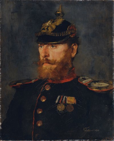 Landweer officier door Wilhelm Trübner