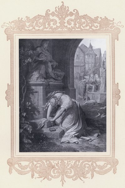Gretchen, Mater Dolorosa (litho) door Wilhelm von (after) Kaulbach